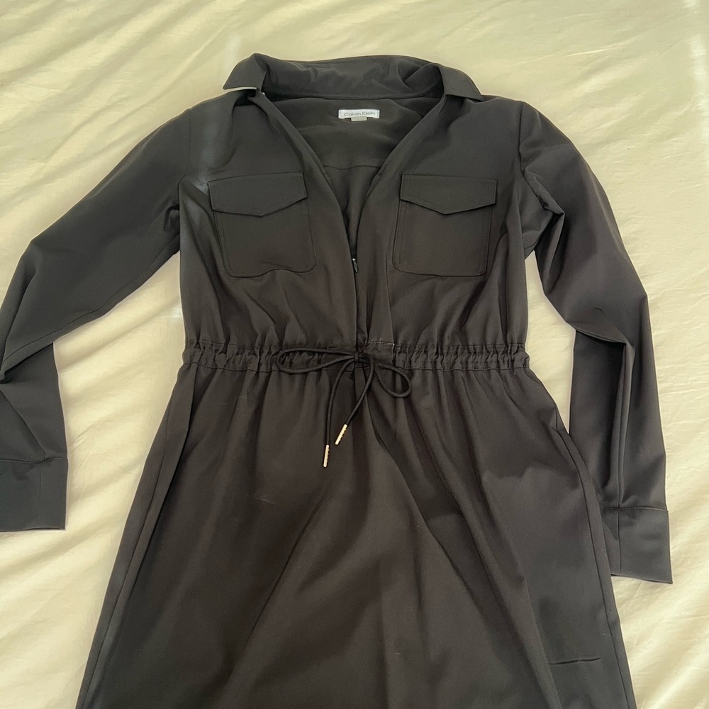 Calvin Klein Black Long Sleeve Dress